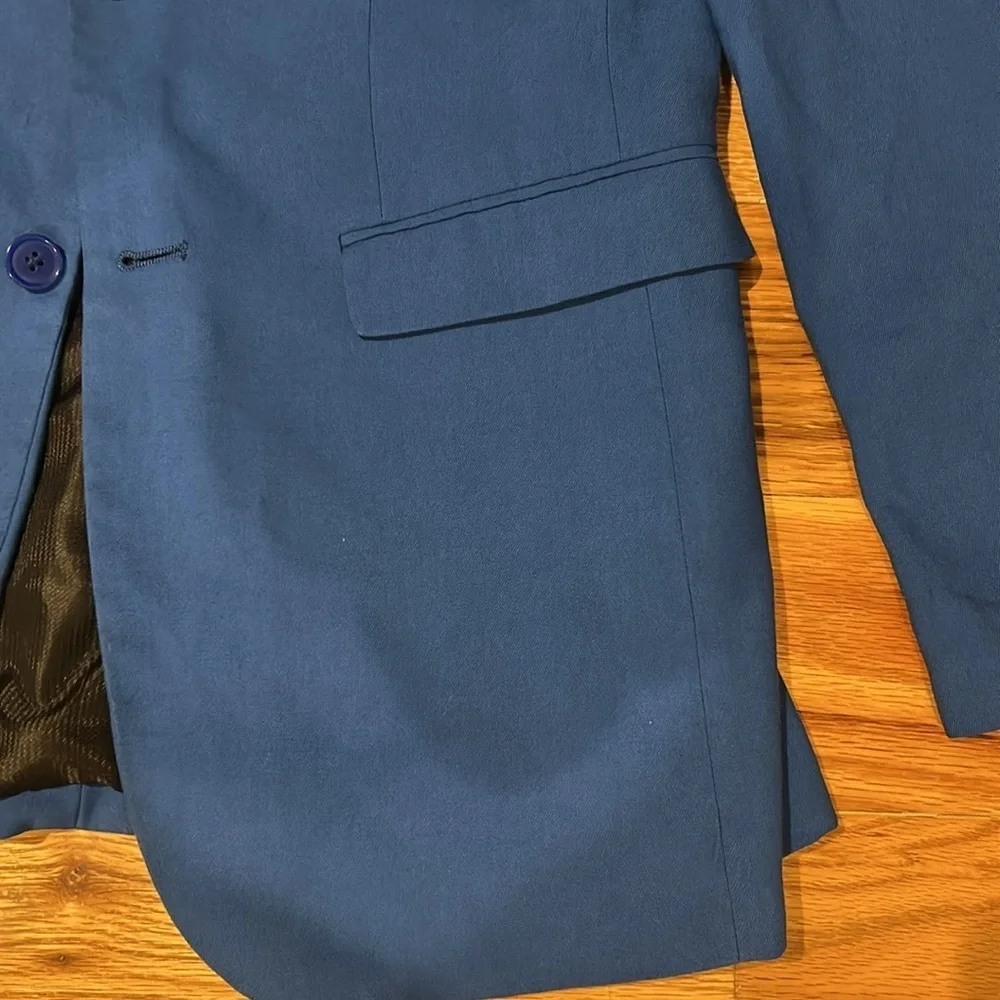 Royal Blue Slim-Fit Sport Coat with Notched Lapel
